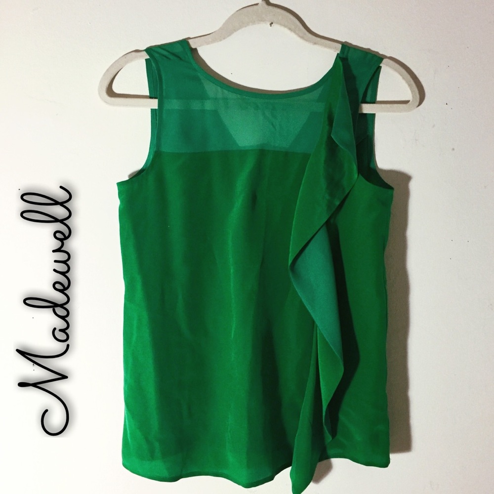 Madewell sleeveless ruffle top
